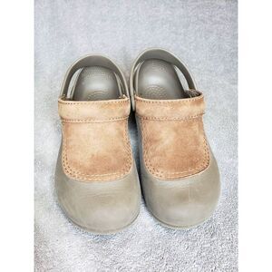 Crocs Womens Shoes Size 7 Brown Suede Rubber Slingback Slip On Comfort Gardening
